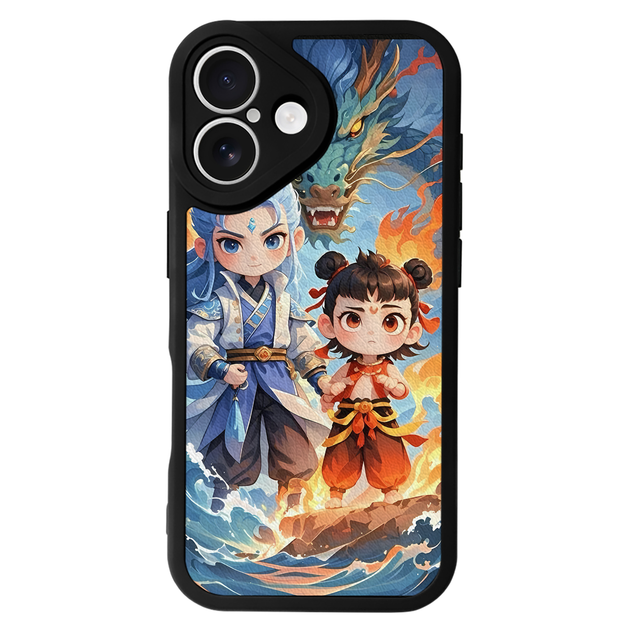 （画像用） Ne Zha 2 ナタ 魔童の大暴れ 【iPhone 16シリーズ対応】シリコンスマホケース（レザー調） 材質：シリコン